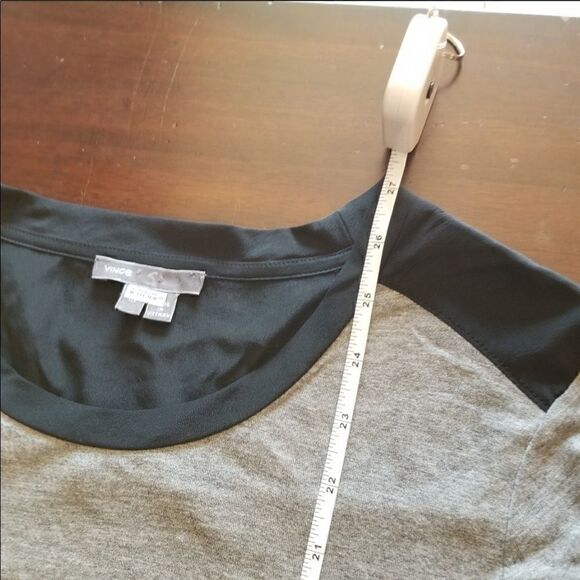 euc Vince Contrast trim slub long sleeve tee sz L - Picture 8 of 14